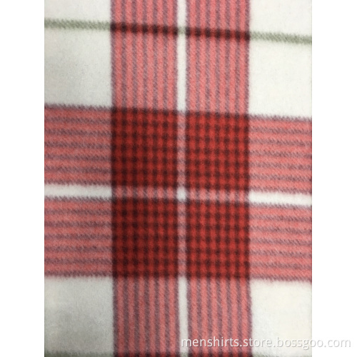 Polar Fleece Print Plaid Fabric